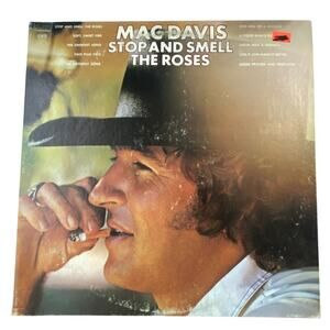 Vtg Mac Davis Stop and Smell the Roses Record Columbia 1974 Country Pop KC 32582